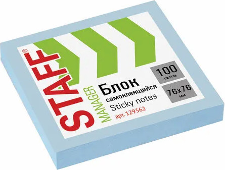 Изображение товара Блок для записей Staff 129362 (голубой)