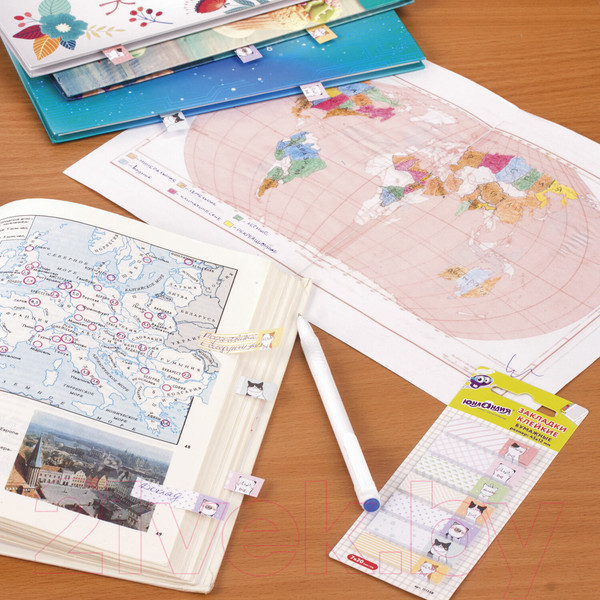 Изображение товара Стикеры канцелярские Юнландия Котики / 111358