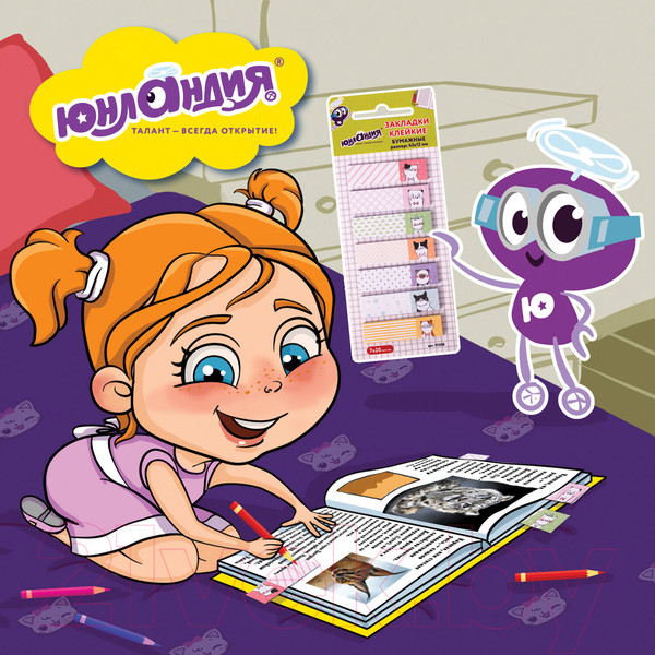 Изображение товара Стикеры канцелярские Юнландия Котики / 111358