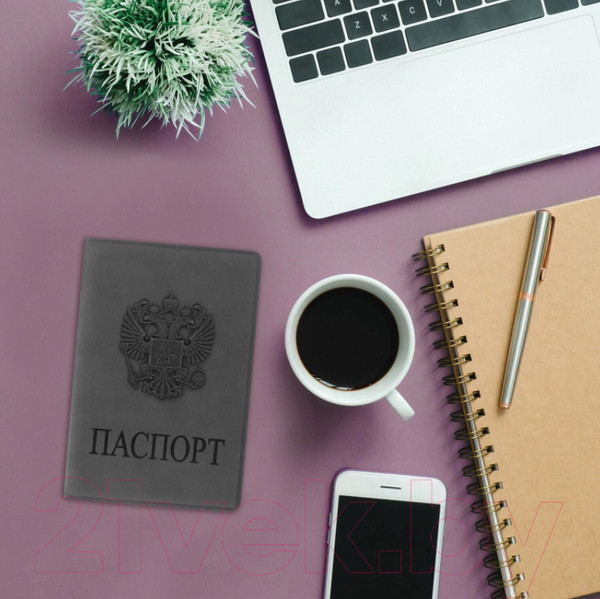 Изображение товара Обложка на паспорт Staff Герб / 237610 (светло- серый)