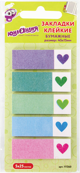 Изображение товара Стикеры канцелярские Юнландия Сердечки / 111360