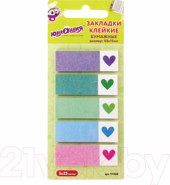 Изображение товара Стикеры канцелярские Юнландия Сердечки / 111360