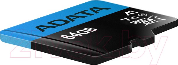 Изображение товара Карта памяти A-data Premier microSDXC 64GB + адаптер (AUSDX64GUICL10A1-RA1)
