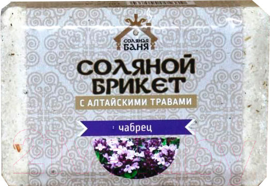 Изображение товара Соляной брикет для бани Соляная баня С алтайскими травами и чабрецом