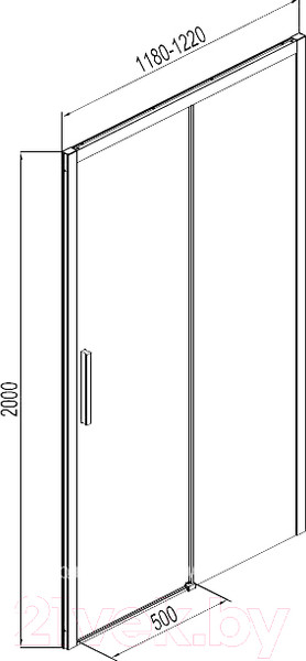 Изображение товара Душевой уголок Aquanet Pleasure 80x120 / AE60-F-80H200U-BT + AE60-N-120H200U-BT