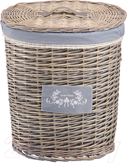 Изображение товара Корзина для белья Natural House Лен 390x270x450 / EW-18 M (серый)