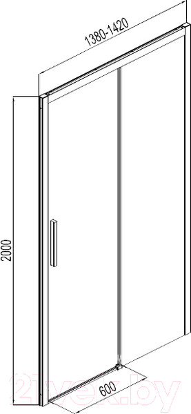 Изображение товара Душевой уголок Aquanet Pleasure 80x140 / AE60-F-80H200U-BT + AE60-N-140H200U-BT