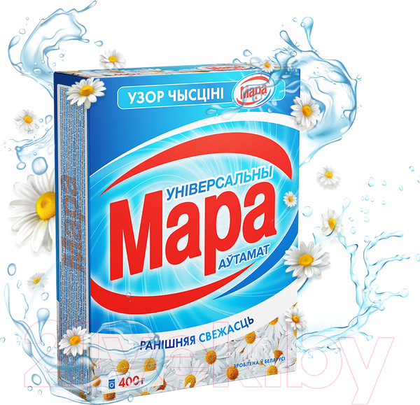 Изображение товара Стиральный порошок Мара Узор Чысцiнi Утренняя свежесть универсальный (Автомат, 400г)