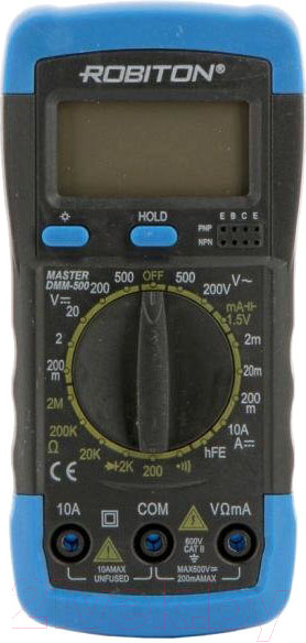 Изображение товара Мультиметр цифровой Robiton Master DMM-500 BL1 / БЛ13355