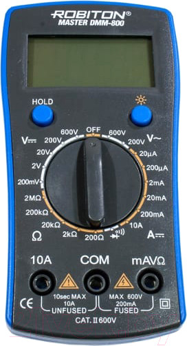 Изображение товара Мультиметр цифровой Robiton Master DMM-800 BL1 / БЛ13356