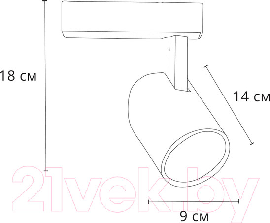 Изображение товара Трековый светильник Arte Lamp Vinsant A2664PL-1WH