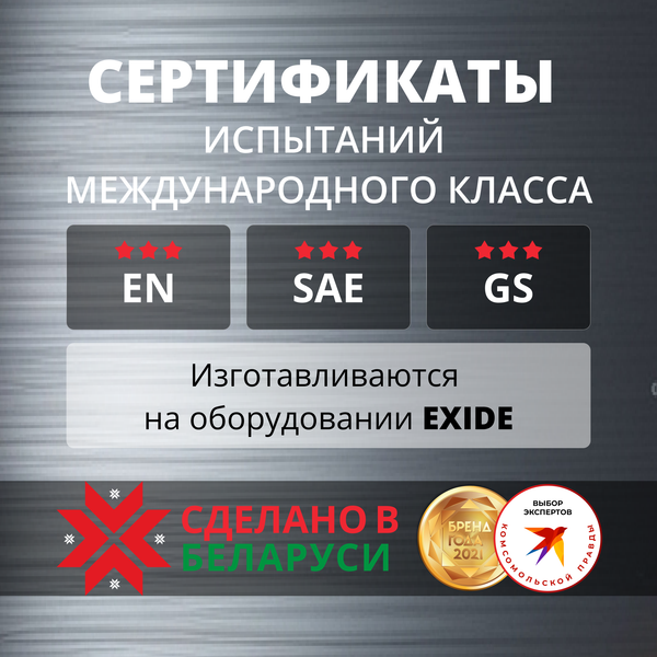 Изображение товара Автомобильный аккумулятор Zubr Premium R+ (65 А/ч)