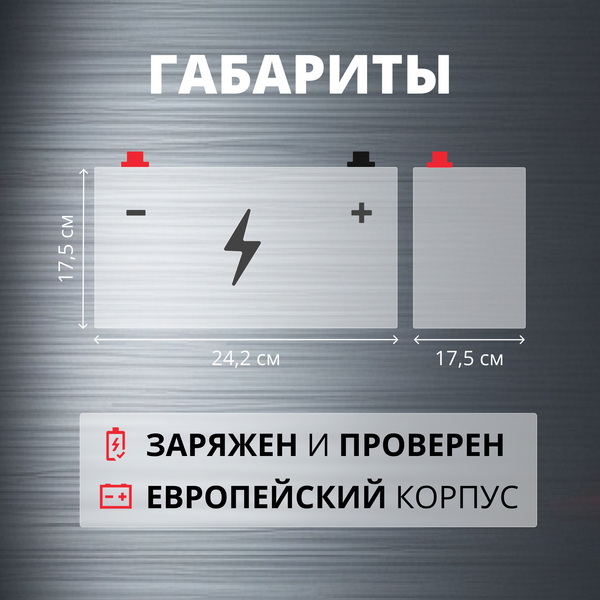 Изображение товара Автомобильный аккумулятор Zubr Premium R+ (65 А/ч)