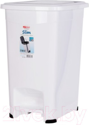 Изображение товара Контейнер для мусора Эльфпласт Slim EP557 (10л, белый)