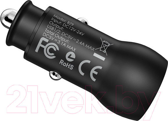 Изображение товара Зарядное устройство автомобильное Borofone BZ9 2USB (черный)