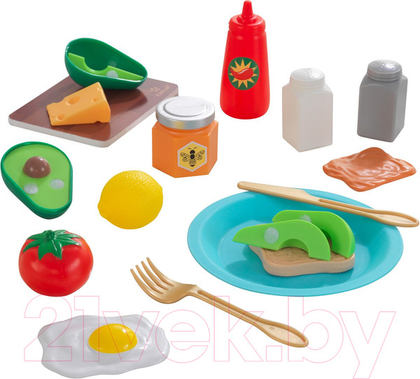 Изображение товара Набор игрушечных продуктов KidKraft Готовим тост с авокадо / 10197_KE