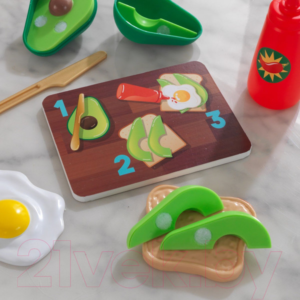 Изображение товара Набор игрушечных продуктов KidKraft Готовим тост с авокадо / 10197_KE