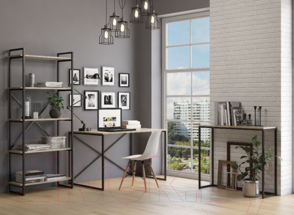 Изображение товара Письменный стол Loftyhome Бервин Кросс / 516001 (натуральный)