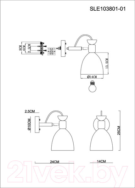 Изображение товара Бра Evoluce Balcamo SLE103801-01