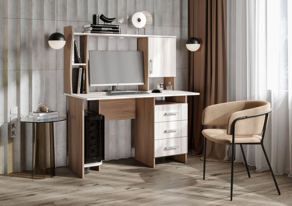 Изображение товара Компьютерный стол Стендмебель №5 (ясень шимо светлый/ясень шимо темный)