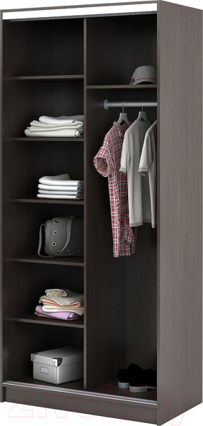 Изображение товара Шкаф-купе Стендмебель Альянс 1.0 (дуб белфорт/венге)