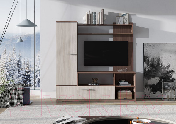 Изображение товара Стенка Стендмебель Лима (ясень шимо светлый/ясень шимо темный)