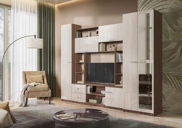 Изображение товара Стенка Стендмебель Марта-М (ясень шимо светлый/ясень шимо темный)