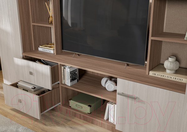 Изображение товара Стенка Стендмебель Марта-М (ясень шимо светлый/ясень шимо темный)