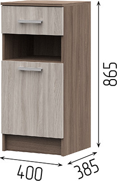 Изображение товара Тумба в прихожую Стендмебель Машенька ТБ-201 (ясень шимо светлый/ясень шимо темный)