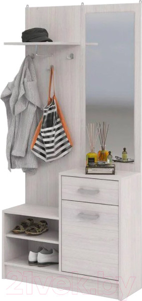 Изображение товара Секция в прихожую Стендмебель Дебора (ясень анкор)