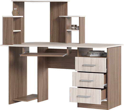 Изображение товара Компьютерный стол Стендмебель №1 (ясень шимо светлый/ясень шимо темный)