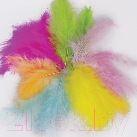 Изображение товара Набор перьев декоративных Остров Сокровищ Страусиные / 661379 (24шт)