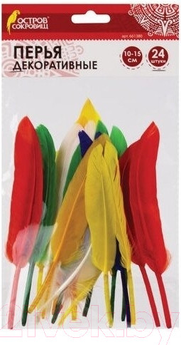 Изображение товара Набор перьев декоративных Остров Сокровищ 661380 (24шт)