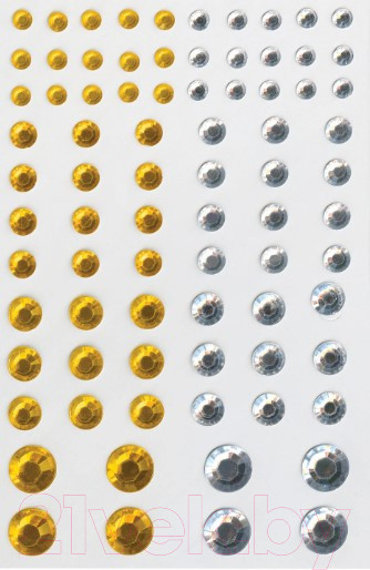 Изображение товара Набор страз декоративных Остров Сокровищ Круглые / 661390 (80шт)