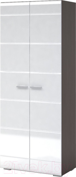Изображение товара Шкаф Стендмебель Вегас двухстворчатый (белый глянец/венге)