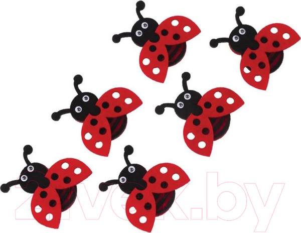 Изображение товара Набор наклеек для декорирования Остров Сокровищ Божьи коровки / 661498 (6шт)