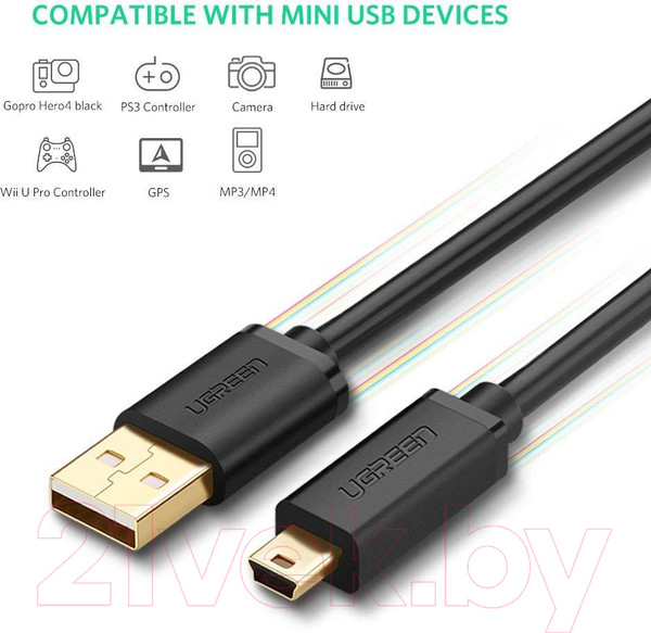 Изображение товара Кабель Ugreen US132 / 10355 (1м, черный)