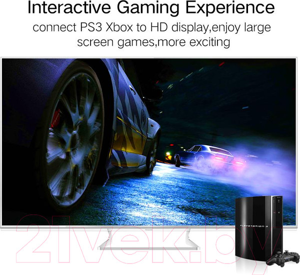 Изображение товара Удлинитель кабеля Ugreen HD107 / 10142 (2м, черный)