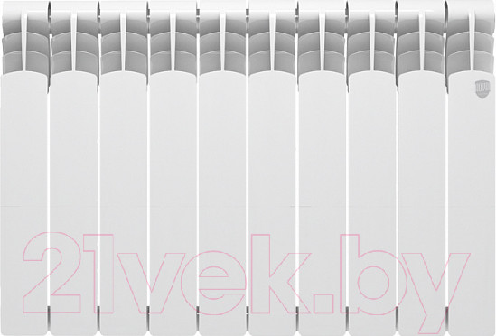 Изображение товара Радиатор биметаллический Royal Thermo Revolution Bimetall 500 (10 секций, с монтажным комплектом и угловыми кранами)