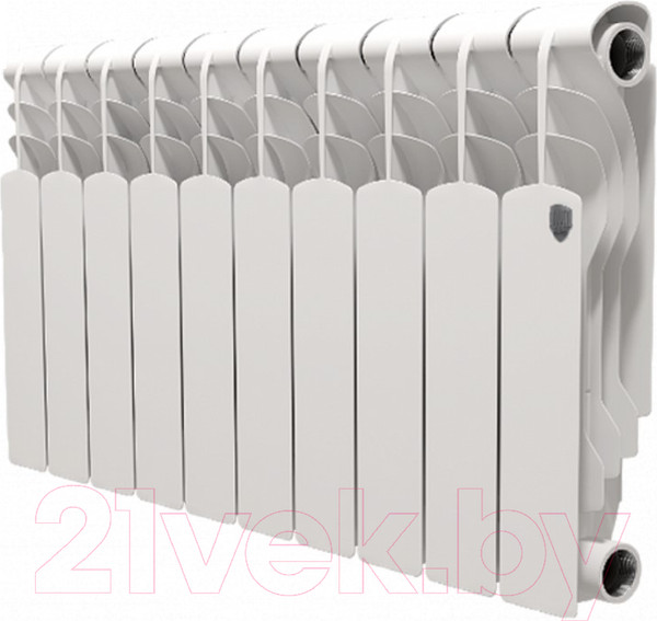 Изображение товара Радиатор биметаллический Royal Thermo Revolution Bimetall 350 (10 секций, с монтажным комплектом и угловыми кранами)