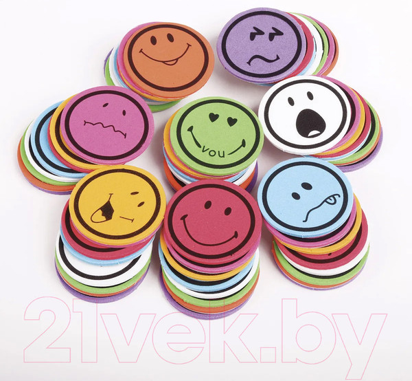 Изображение товара Набор наклеек для декорирования Остров Сокровищ Смайлики / 661468 (60шт)