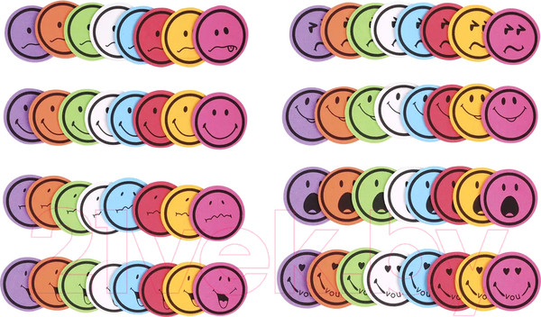 Изображение товара Набор наклеек для декорирования Остров Сокровищ Смайлики / 661468 (60шт)