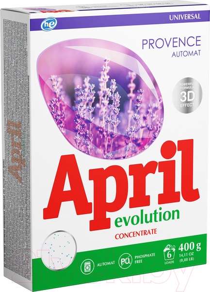 Изображение товара Стиральный порошок April Evolution Evolution Provenсe (Автомат, 400г)