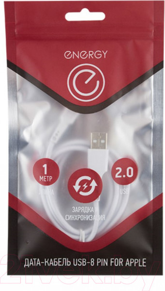 Изображение товара Кабель Energy ET-05 USB/Lightning / R006289 (белый)