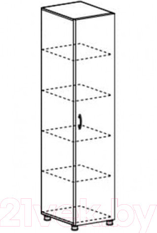 Изображение товара Шкаф-пенал Стендмебель Вегас (кофе с молоком/ясень шимо темный)