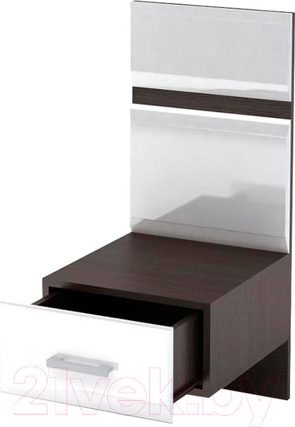 Изображение товара Прикроватная тумба Стендмебель Вегас ТБ 2 (белый глянец/венге)