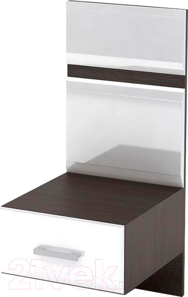 Изображение товара Прикроватная тумба Стендмебель Вегас ТБ 2 (белый глянец/венге)