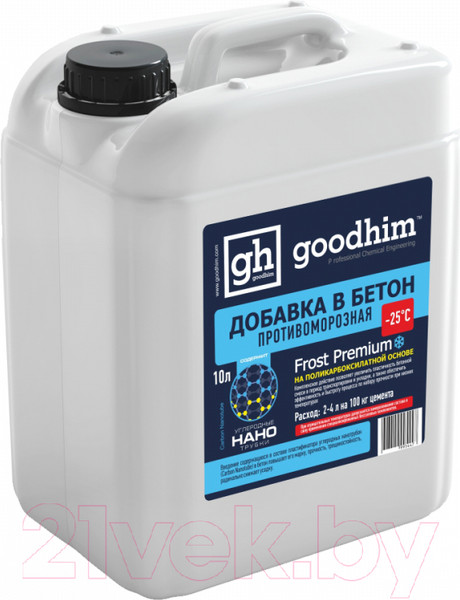 Изображение товара Противоморозная добавка GoodHim Frost Premium с пластификатором до -25 / 95447 (10л)