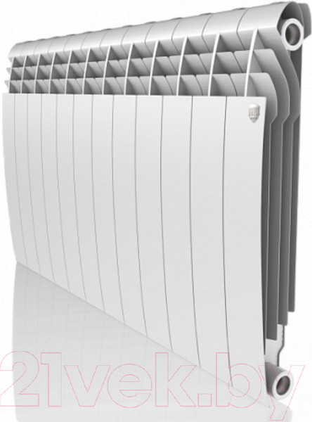 Изображение товара Радиатор биметаллический Royal Thermo Biliner Bianco 350 (4 секции, с монтажным комплектом и угловыми кранами)