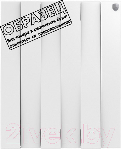 Изображение товара Радиатор биметаллический Royal Thermo PianoForte 500 Bianco Traffico (6 секций, с монтажным комплектом, кронштейном и кранами)